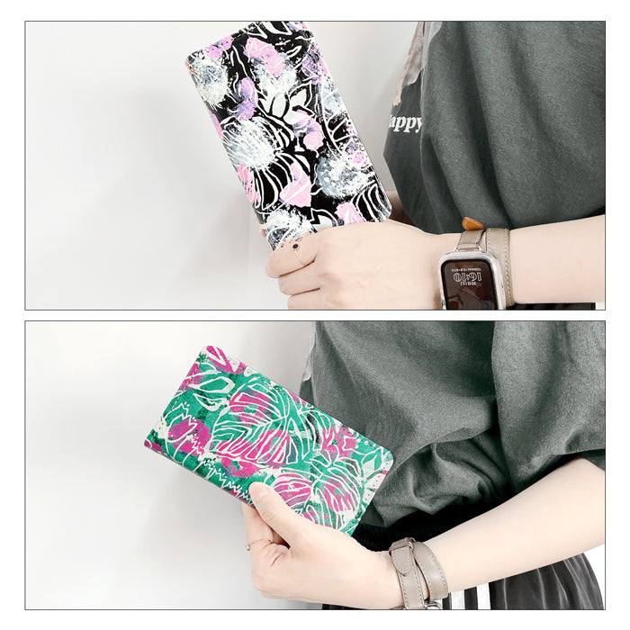 【Leo&Aoi公式ショップ】 GALAXY S23 SC-51D SCG19 ケース 手帳型 本革 ハワイアン柄 手帳型ケース sc51d galaxys23 ギャラクシー スマホケース【安心の返品保証付き】