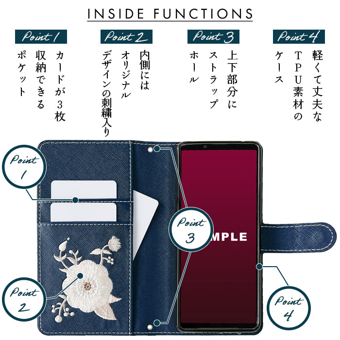 【Leo&Aoi公式ショップ】 BASIO4 KYV47 ケース かんたんスマホ2+ A201KC カバー かんたんスマホ2 A001KC 手帳型ケース インド刺繍 手帳型 スマホケース ベイシオ4 au 携帯ケース 【安心の返品保証付き】