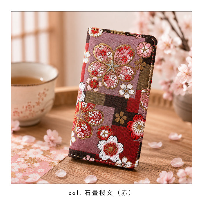 【Leo&Aoi公式ショップ】 西陣織 着物 生地使用 京極 スマホケース 手帳型ケース 100機種以上対応