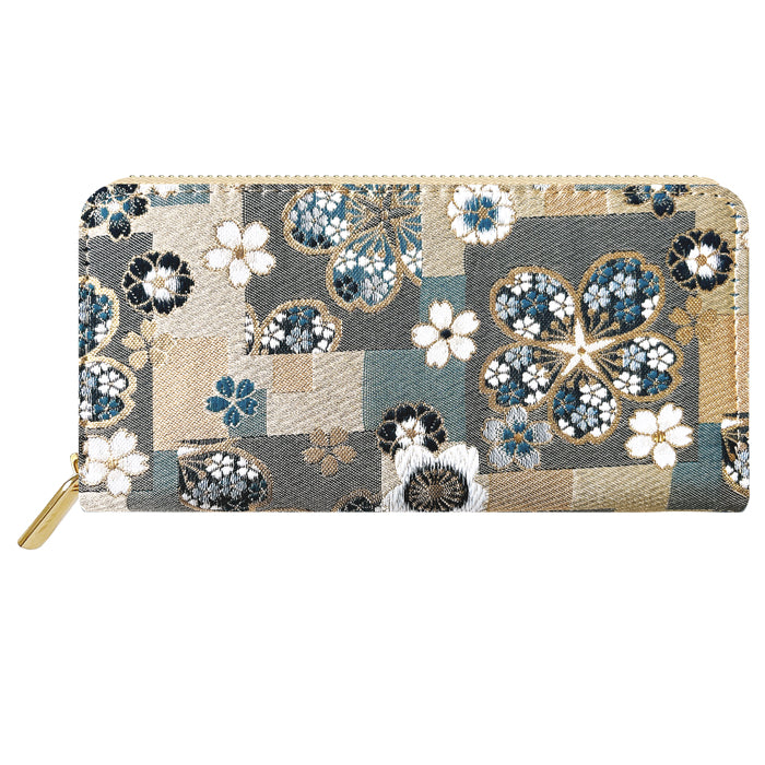 【Leo&Aoi公式ショップ】 長財布 西陣織 京極ラウンド型長財布 財布 カード収納 和柄 和風 織物 伝統 【安心の返品保証付き】