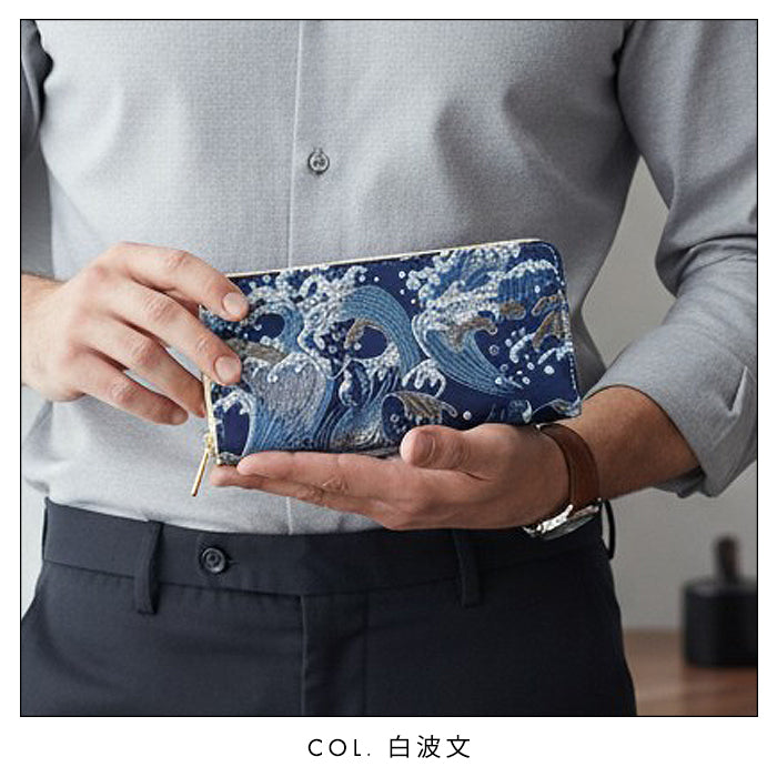 【Leo&Aoi公式ショップ】 長財布 西陣織 京極ラウンド型長財布 財布 カード収納 和柄 和風 織物 伝統 【安心の返品保証付き】