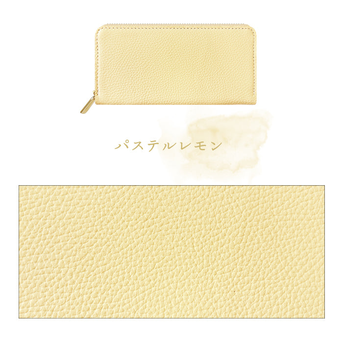 【Leo&Aoi公式ショップ】 ニュアンスカラー 淡い色合いが美しい、本革ラウンドファスナー財布 本革 財布 長財布 レディース ラウンドファスナー サイフ さいふ ウォレット 革 牛革 カード収納 革財布 ラウンド長財布 ラウンド財布 長サイフ 本革長財布 パステルカラー【安心の返品保証付き】