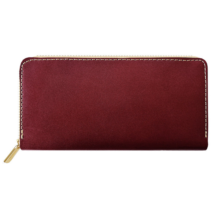 【Leo&Aoi公式ショップ】 栃木レザー 蛇腹式 カードポケット付き 長財布 財布 やさしいおかん 本革 サイフ さいふ ウォレット 革 レザー 牛革 革財布 牛ヌメ ラウンド長財布 ラウンド財布 長サイフ 本革長財布 カード収納 ラウンドファスナー メンズ レディース ハンドメイド 【安心の返品保証付き】