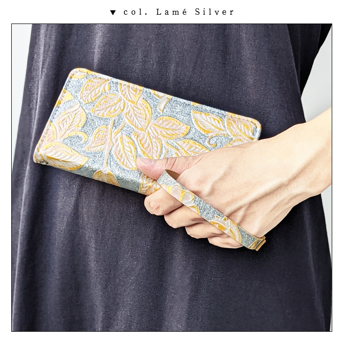 【Leo&Aoi公式ショップ】 牛革 ラメフラワー 型押し ナスカン付き ストラップ 本革 マルチストラップ 携帯ストラップ レザー 携帯 スマホ キーホルダー パスケース 定期入れ リストストラップ 革 手帳型 スマホケース 落下防止 レディース 花 フラワー 【安心の返品保証付き】