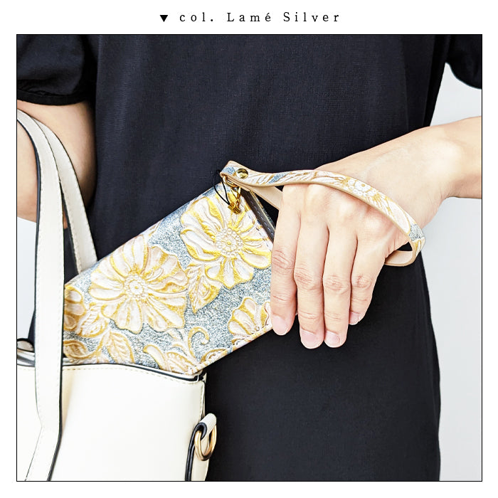 【Leo&Aoi公式ショップ】 牛革 ラメフラワー 型押し ストラップ 本革 紐ストラップ マルチストラップ 携帯ストラップ レザー 携帯 スマホ キーホルダー パスケース 定期入れ リストストラップ 革 手帳型 スマホケース 落下防止 レディース 花 花柄 【安心の返品保証付き】
