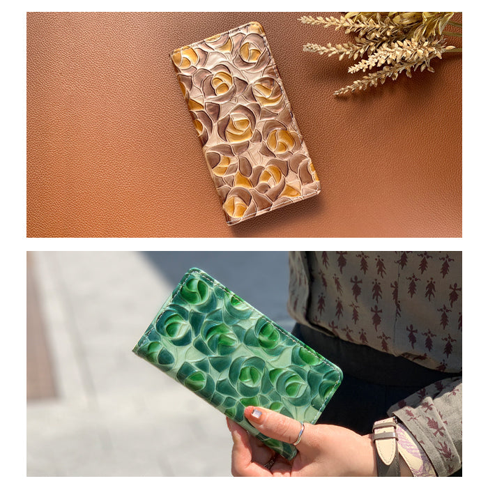 【Leo&Aoi公式ショップ】 iPhone11pro iPhone 11 PRO ケース カバー 手帳型 本革 ステンドグラス ローズ 手帳型ケース アイフォン アイフォン11プロ 手帳型カバー スマホケース 【安心の返品保証付き】