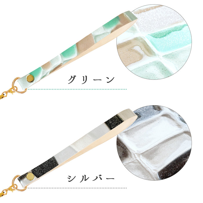 【Leo&Aoi公式ショップ】 牛革 ステンドグラス ストラップ 本革 マルチストラップ 携帯ストラップ レザー 携帯 スマホ キーホルダー パスケース 定期入れ リストストラップ 革 手帳型 スマホケース 落下防止 レディース 【安心の返品保証付き】