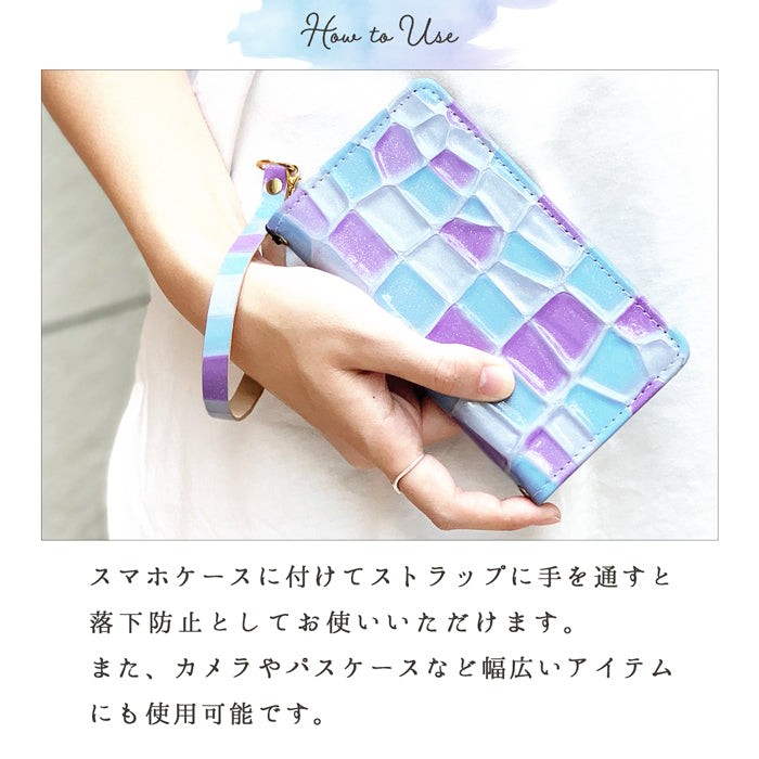【Leo&Aoi公式ショップ】 牛革 ステンドグラス ストラップ 本革 マルチストラップ 携帯ストラップ レザー 携帯 スマホ キーホルダー パスケース 定期入れ リストストラップ 革 手帳型 スマホケース 落下防止 レディース 【安心の返品保証付き】