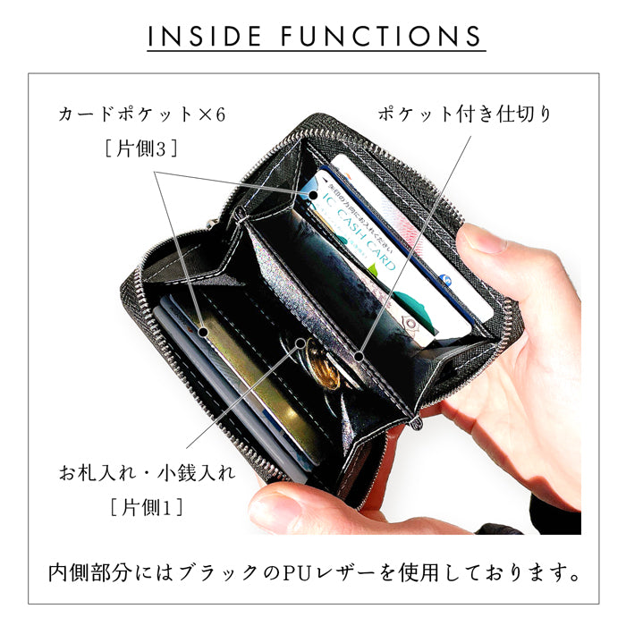 【Leo&Aoi公式ショップ】 栃木レザー こだわり親父 ミニウォレット 財布 ミニ財布 メンズ 本革 牛革 コンパクト ラウンドファスナー サイフ さいふ ウォレット 小さい財布 革 レザー カード収納 革財布 ラウンド財布 ミニサイフ 本革ミニ財布 メンズ レディース ハンドメイド 牛ヌメ革