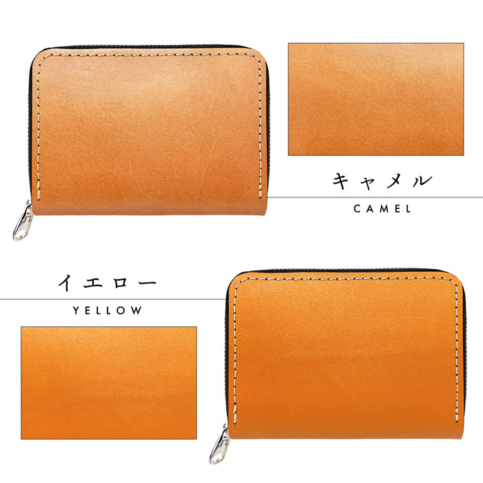 【Leo&Aoi公式ショップ】 栃木レザー こだわり親父 ミニウォレット 財布 ミニ財布 メンズ 本革 牛革 コンパクト ラウンドファスナー サイフ さいふ ウォレット 小さい財布 革 レザー カード収納 革財布 ラウンド財布 ミニサイフ 本革ミニ財布 メンズ レディース ハンドメイド 牛ヌメ革