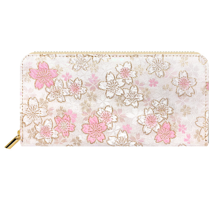 【Leo&Aoi公式ショップ】 西陣織 明 スリム 長財布 レディース メンズ カード収納 財布 さいふ ウォレット ラウンド型財布 和 和柄 豪華 織物 和風 【安心の返品保証付き】