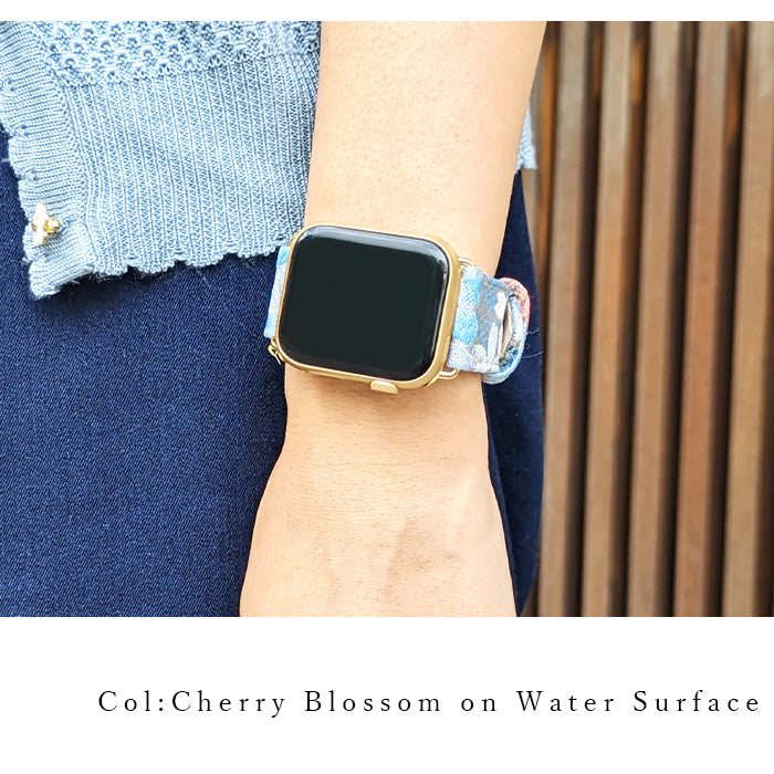 【Leo&Aoi公式ショップ】 西陣織 明 アップルウォッチ バンド Apple Watch レザー 付け替え 交換 ベルト applewatchseries 7 SE 6 5 4 3 2 1 全シリーズ対応 着物 和風 和柄 和 豪華 織物 レディース ハンドメイド 38mm 40mm 41mm 42mm 44mm 45mm 【安心の返品保証付き】