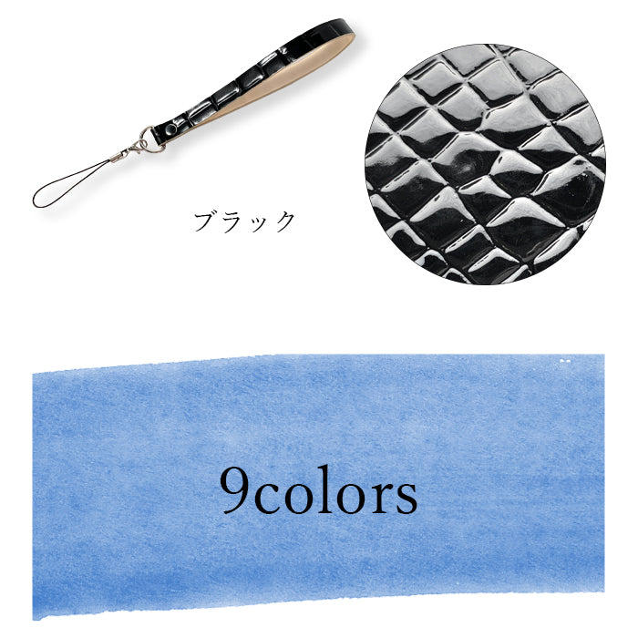 【Leo&Aoi公式ショップ】 牛革 美クロコダイル 型押し ストラップ 本革 紐ストラップ マルチストラップ 携帯ストラップ レザー 携帯 スマホ キーホルダー パスケース 定期入れ リストストラップ 革 手帳型 スマホケース 落下防止 エナメル レディース メンズ ワニ柄 【安心の返品保証付き】