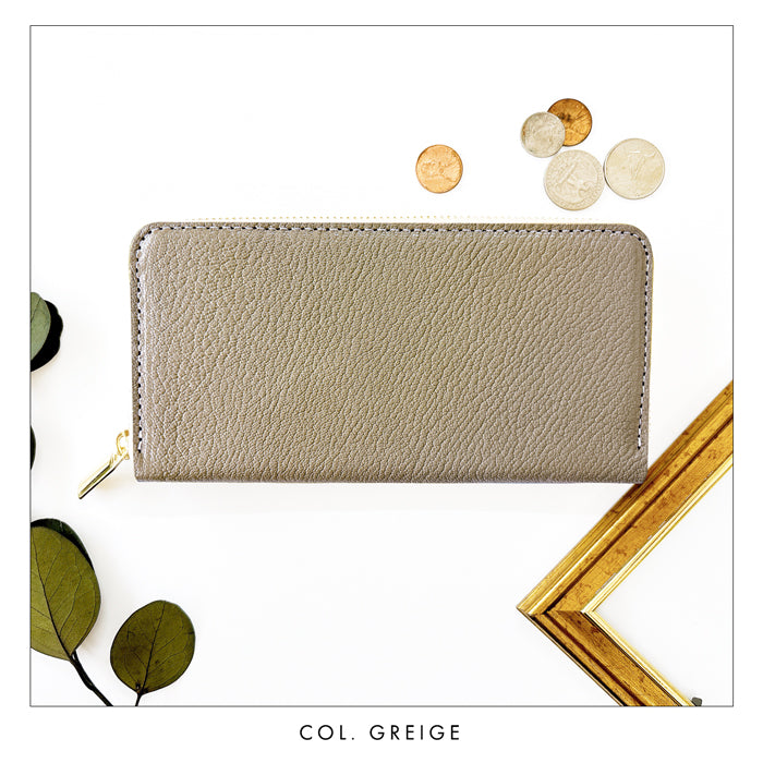 【Leo&Aoi公式ショップ】 シェーブルレザー 長財布 山羊革 フランス産 ゴートレザー 財布 レディース メンズ フランスレザー ラウンドファスナー サイフ さいふ ウォレット 革 カード収納 革財布 ラウンド長財布 ラウンド財布 長サイフ 本革長財布【安心の返品保証付き】