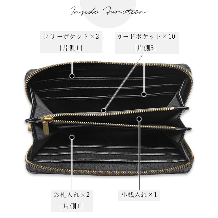 【Leo&Aoi公式ショップ】 イタリアンレザー ダグラスレザー 長財布 本革 イタリア産 メンズ 財布 ラウンドファスナー サイフ さいふ ウォレット 革 牛革 レザー カード収納 革財布 ラウンド長財布 ラウンド財布 長サイフ 本革長財布 レディース ハンドメイド タンニン鞣し【安心の返品保証付き】