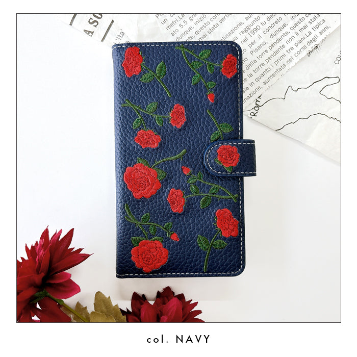 【Leo&Aoi公式ショップ】 iphone17 ケース iPhone 17 カバー 手帳型 バラ刺繍 手帳型ケース アイフォン17 スマホケース 【安心の返品保証付き】