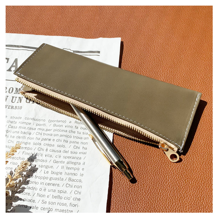 【Leo&Aoi公式ショップ】 ちょっといい本革 ペンケース 筆箱 レザー ペン入れ コンパクト スリム 文具 筆記用具 ふで箱 収納 革 牛革 高級 ペン ケース 本革 【安心の返品保証付き】