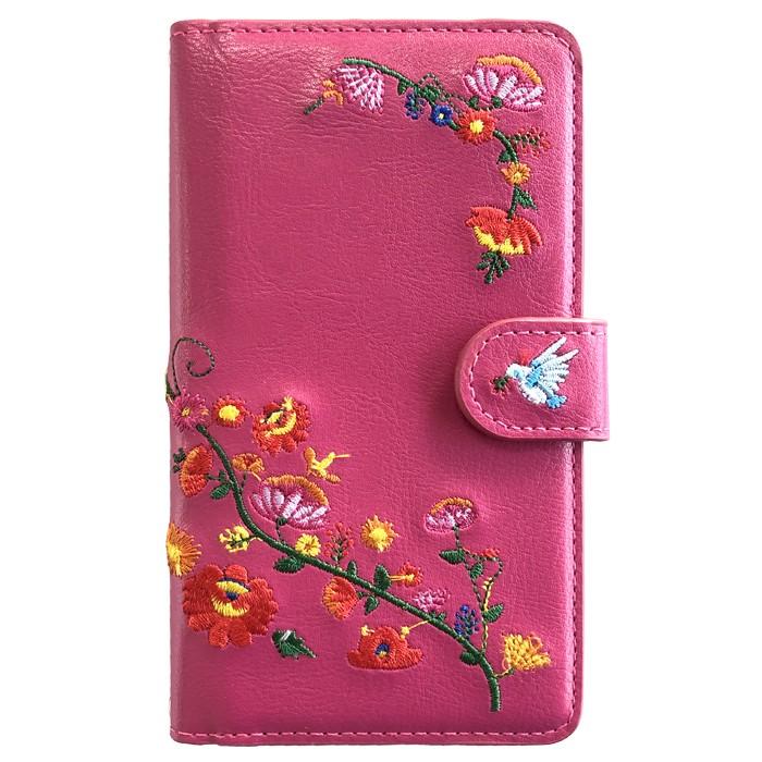 【Leo&Aoi公式ショップ】  花刺繍 スマホケース 手帳型ケース 100機種以上対応