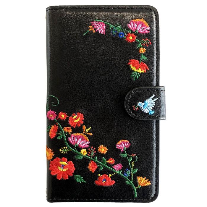 【Leo&Aoi公式ショップ】  花刺繍 スマホケース 手帳型ケース 100機種以上対応