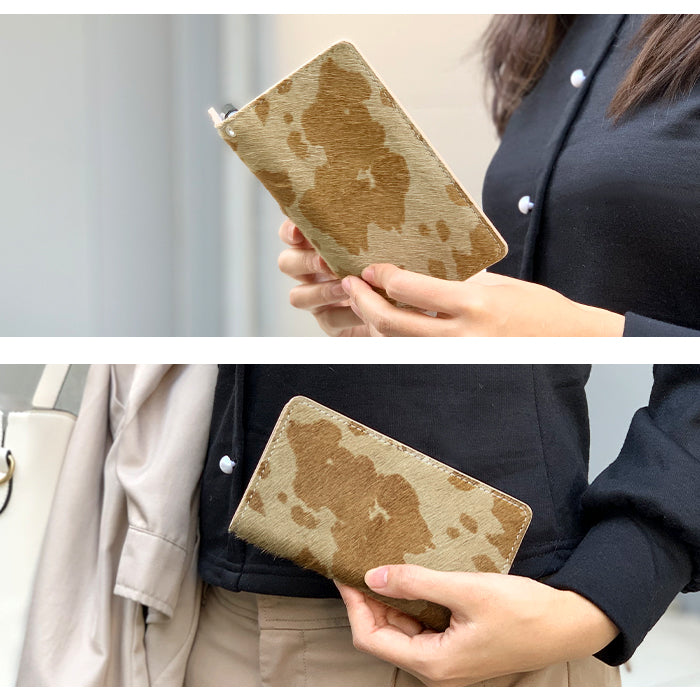 【Leo&Aoi公式ショップ】  本革  大人のハラコ スマホケース 手帳型ケース arrows シリーズ 対応