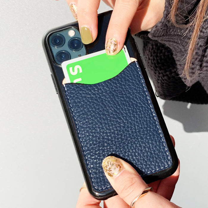 【Leo&Aoi公式ショップ】 牛革 ちょっとハイソな本革 スマホ カード収納 カードケース 貼り付け 背面 薄型 カードポケット 背面収納 レザー ポケット カード入れ スリム ICカード 定期入れ シール CARD POCKET 革 レザー 収納ポケット 【安心の返品保証付き】