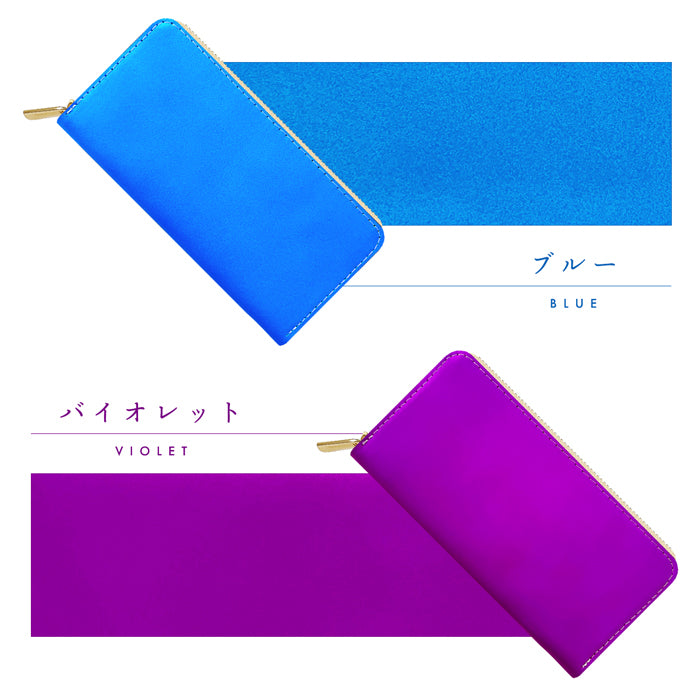 【Leo&Aoi公式ショップ】 はげにくい ネオンカラー 長財布 本革 財布 ラウンド型ファスナー レディース メンズ 大容量 蛍光カラー