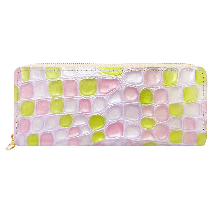 【Leo&Aoi公式ショップ】 ちょっと上品な ステンドグラス ラウンド型 ペンケース 本革 筆箱 レザー ペン入れ コンパクト スリム 文具 筆記用具 ふで箱 収納 革 上品 かわいい 可愛い お洒落 高級 ペン ケース エナメル 【安心の返品保証付き】