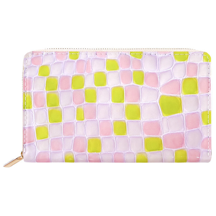 【Leo&Aoi公式ショップ】本革 上品なステンドグラス マルチケース 長財布 通帳ケース パスポートケース 母子手帳ケース 大容量 スリム設計 ファスナー付き メンズ レディース おしゃれ ハンドメイド 【安心の返品保証付き】