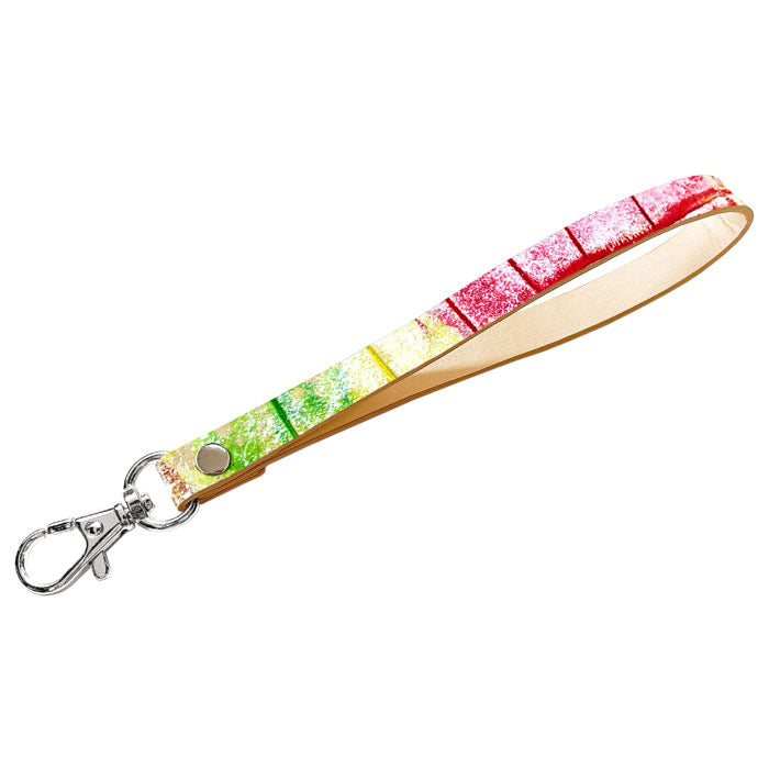 【Leo&Aoi公式ショップ】 牛革 型押しアート ナスカン付き ストラップ 本革 マルチストラップ 携帯ストラップ レザー 携帯 スマホ キーホルダー パスケース 定期入れ リストストラップ 革 手帳型 スマホケース 落下防止 レディース メンズ クロコダイル 【安心の返品保証付き】