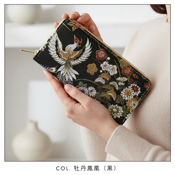 【Leo&Aoi公式ショップ】 長財布 西陣織 京極ラウンド型長財布 財布 カード収納 和柄 和風 織物 伝統 【安心の返品保証付き】