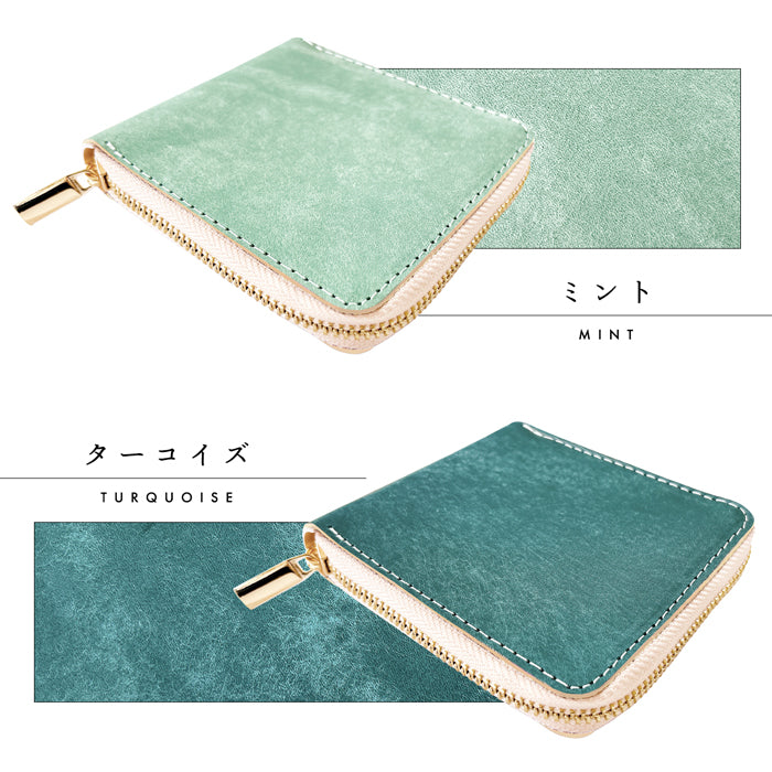 【Leo&Aoi公式ショップ】 マヤベリー ラウンド型 二つ折り財布 イタリア製 本革 ラウンドファスナー 財布 小銭入れ レディース メンズ 薄型 コインケース付き マヤレザー  【安心の返品保証付き】