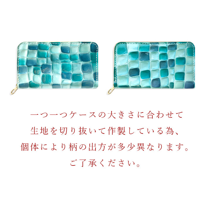 【Leo&Aoi公式ショップ】 ちょっと上品な ステンドグラス コインケース 本革 レディース 小銭入れ ミニ財布 かわいい ファスナー付き おしゃれ カード入れ カードケース 女性 革 レザー 小物入れ コンパクト ケース 型押し エナメル【安心の返品保証付き】