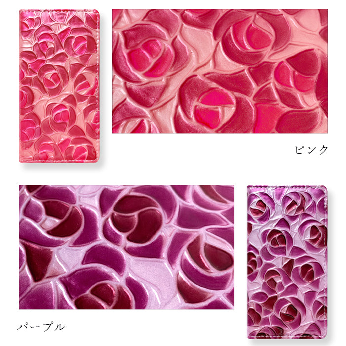 【Leo&Aoi公式ショップ】 iPhone11pro iPhone 11 PRO ケース カバー 手帳型 本革 ステンドグラス ローズ 手帳型ケース アイフォン アイフォン11プロ 手帳型カバー スマホケース 【安心の返品保証付き】