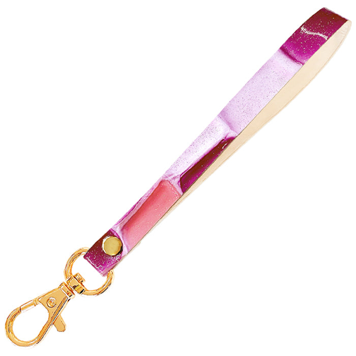 【Leo&Aoi公式ショップ】 牛革 ステンドグラス ナスカン付き ストラップ 本革 マルチストラップ 携帯ストラップ レザー 携帯 スマホ キーホルダー パスケース 定期入れ リストストラップ 革 手帳型 スマホケース 落下防止 レディース 【安心の返品保証付き】